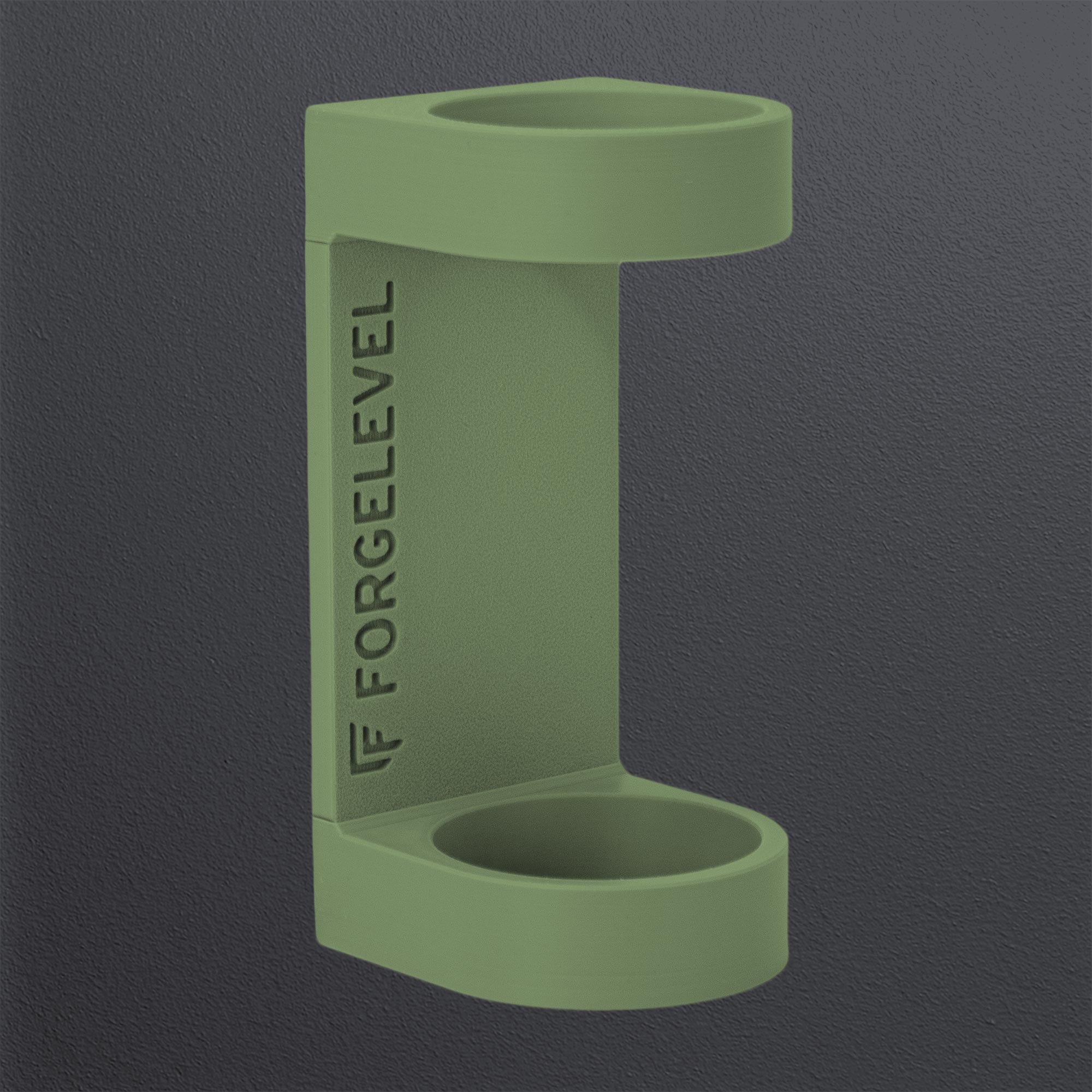 Produktbild Schalldämpferhalter L in olive, mit dunklem Hintergrund